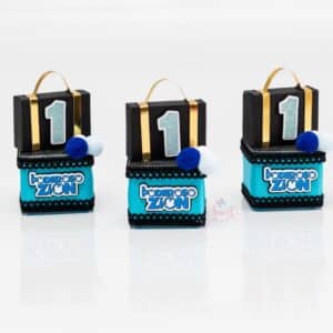Caixa Acrílica Dupla de luxo com tema Poderoso Chefinho para lembrancinha de festa infantil.