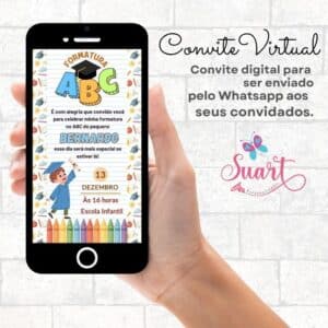 Convite Virtual ABC Formatura Menino