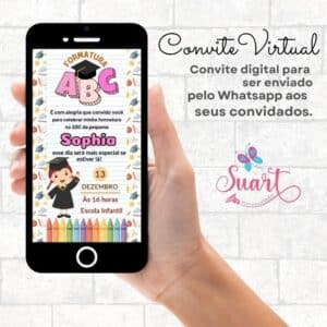 Convite Virtual ABC Formatura Menina
