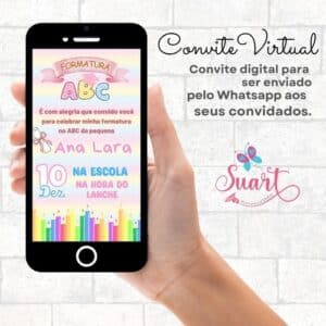 Convite Virtual ABC Formatura Menina