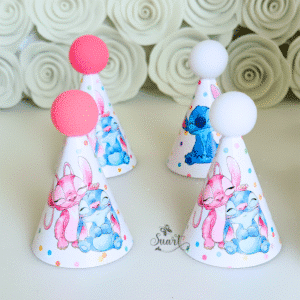 Chapéu de Festa - Stitch e Angel