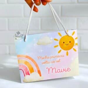 Sacola Primeira volta ao sol menina