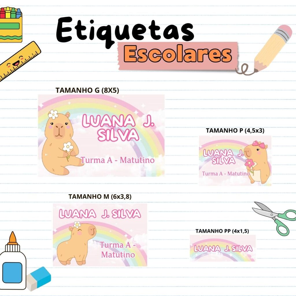 Etiquetas Escolares Capivara 03