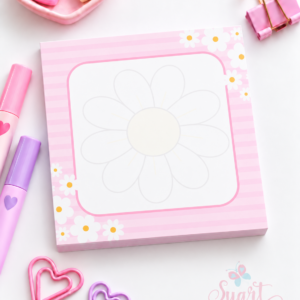 Bloco de notas margaridas Bloquinho 9×9 cm